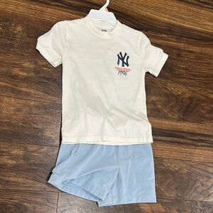 Abercrombie Kids White and Light Blue Matching Set
